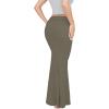 imageREORIA Womens Sexy Fold Over High Waisted Lounge Long Skirts Elegant Going Out Bodycon Maxi SkirtsArmy Green