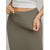 imageREORIA Womens Sexy Fold Over High Waisted Lounge Long Skirts Elegant Going Out Bodycon Maxi SkirtsArmy Green