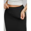 imageREORIA Womens Sexy Fold Over High Waisted Lounge Long Skirts Elegant Going Out Bodycon Maxi SkirtsBlack