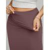 imageREORIA Womens Sexy Fold Over High Waisted Lounge Long Skirts Elegant Going Out Bodycon Maxi SkirtsBrown