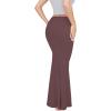 imageREORIA Womens Sexy Fold Over High Waisted Lounge Long Skirts Elegant Going Out Bodycon Maxi SkirtsBrown