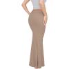 imageREORIA Womens Sexy Fold Over High Waisted Lounge Long Skirts Elegant Going Out Bodycon Maxi SkirtsKhaki