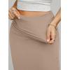 imageREORIA Womens Sexy Fold Over High Waisted Lounge Long Skirts Elegant Going Out Bodycon Maxi SkirtsKhaki