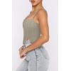 imageREORIA Womens Sexy Square Neck Trendy Sleeveless Adjustable Spaghetti Strap Corset Tank Crop TopsAntique Pewter