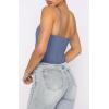 imageREORIA Womens Sexy Square Neck Trendy Sleeveless Adjustable Spaghetti Strap Corset Tank Crop TopsBlue Nova