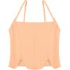 imageREORIA Womens Sexy Square Neck Trendy Sleeveless Adjustable Spaghetti Strap Corset Tank Crop TopsPeach Fuzz