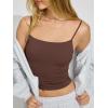 imageREORIA Womens Square Neck Tank Tops Summer Sleeveless Y2K Sexy Going Out Crop Shirt Cami Top Trendy 2025Coffee