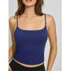 imageREORIA Womens Square Neck Tank Tops Summer Sleeveless Y2K Sexy Going Out Crop Shirt Cami Top Trendy 2025Deep Blue