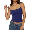 imageREORIA Womens Square Neck Tank Tops Summer Sleeveless Y2K Sexy Going Out Crop Shirt Cami Top Trendy 2025Deep Blue