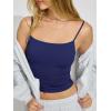 imageREORIA Womens Square Neck Tank Tops Summer Sleeveless Y2K Sexy Going Out Crop Shirt Cami Top Trendy 2025Deep Blue