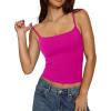 imageREORIA Womens Square Neck Tank Tops Summer Sleeveless Y2K Sexy Going Out Crop Shirt Cami Top Trendy 2025Rose