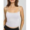 imageREORIA Womens Square Neck Tank Tops Summer Sleeveless Y2K Sexy Going Out Crop Shirt Cami Top Trendy 2025White