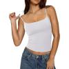 imageREORIA Womens Square Neck Tank Tops Summer Sleeveless Y2K Sexy Going Out Crop Shirt Cami Top Trendy 2025White