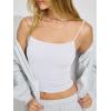 imageREORIA Womens Square Neck Tank Tops Summer Sleeveless Y2K Sexy Going Out Crop Shirt Cami Top Trendy 2025White