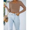 imageREORIA Womens Basic Casual Long Sleeve Crew Neck Double Lined Tight T Shirts Crop Tops Basic Tee TopsLatte