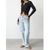 imageREORIA Womens Fall Trendy Double Zip Up Long Sleeve Soft Knit Lightweight Cropped Cardigan SweatersBlack