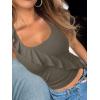 imageREORIA Womens Sexy Halter Neck Backless Tank Tops 2025 Summer Going Out Top Y2K Trendy Sleeveless Crop ShirtsGrayish Green