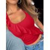 imageREORIA Womens Sexy Halter Neck Backless Tank Tops 2025 Summer Going Out Top Y2K Trendy Sleeveless Crop ShirtsRed