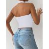imageREORIA Womens Sexy Halter Neck Backless Tank Tops 2025 Summer Going Out Top Y2K Trendy Sleeveless Crop ShirtsWhite