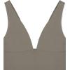 imageREORIA Womens Sexy Plunge Deep V Neck Sleeveless V Backless Tank Top Workout Yoga Crop TopsAntique Pewter