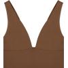 imageREORIA Womens Sexy Plunge Deep V Neck Sleeveless V Backless Tank Top Workout Yoga Crop TopsCoffee