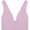 imageREORIA Womens Sexy Plunge Deep V Neck Sleeveless V Backless Tank Top Workout Yoga Crop TopsLight Pink