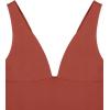imageREORIA Womens Sexy Plunge Deep V Neck Sleeveless V Backless Tank Top Workout Yoga Crop TopsRusty Red