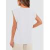 imageREORIA Womens Summer Cap Sleeve Cotton Tank Tops 2025 Fashion Outfits Loose Fit Dressy Basic Tees ShirtsWhite