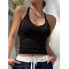imageREORIA Womens Workout Tank Tops V Neck Racerback Going Out Crop 2025 Trendy Top Summer Sleeveless Ribbed CamisoleBlack