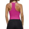 imageREORIA Womens Workout Tank Tops V Neck Racerback Going Out Crop 2025 Trendy Top Summer Sleeveless Ribbed CamisoleBright Rose Pink