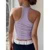 imageREORIA Womens Workout Tank Tops V Neck Racerback Going Out Crop 2025 Trendy Top Summer Sleeveless Ribbed CamisoleLavender Purple