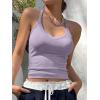 imageREORIA Womens Workout Tank Tops V Neck Racerback Going Out Crop 2025 Trendy Top Summer Sleeveless Ribbed CamisoleLavender Purple