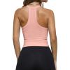 imageREORIA Womens Workout Tank Tops V Neck Racerback Going Out Crop 2025 Trendy Top Summer Sleeveless Ribbed CamisoleLight Peach Orange