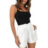 imageREORIA Women Sexy Cami Square Neck Thong Bodysuit Backless Spaghetti Strap Tank TopBlack Onyx