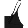 imageREORIA Women Sexy Cami Square Neck Thong Bodysuit Backless Spaghetti Strap Tank TopBlack Onyx
