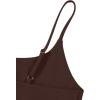 imageREORIA Women Sexy Cami Square Neck Thong Bodysuit Backless Spaghetti Strap Tank TopChocolate Lab