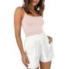 imageREORIA Women Sexy Cami Square Neck Thong Bodysuit Backless Spaghetti Strap Tank TopSilver Peony