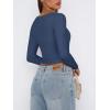 imageREORIA Womens Basic Sexy Square Neck Long Sleeve Y2K Going Out T Shirt Crop TopStarry Blue