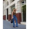 imageREORIA Womens Ribbed Tank Bodysuit Deep V Neck Sleeveless Tops Y2K Going Out Casual OutfitsCoffee
