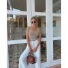 imageREORIA Womens Ribbed Tank Bodysuit Deep V Neck Sleeveless Tops Y2K Going Out Casual OutfitsGrey