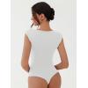 imageREORIA Womens Ribbed Tank Bodysuit Deep V Neck Sleeveless Tops Y2K Going Out Casual OutfitsWhite