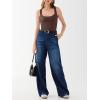 imageREORIA Womens Sexy Square Neck Sleeveless Double Lined Basic Bodysuits Backless Tank Tops Going OutCoffee