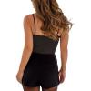 imageREORIA Womens Trendy Sexy Mesh Sheer Spaghetti Strap Going Out Slimming Bustier Corset Bodysuit With Built In BraBlack