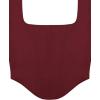 imageREORIA Womens Trendy Sexy Square Neck Long Sleeve Backless Y2K Going Out Boned Bustier Corset Crop TopsBurgundy