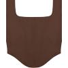 imageREORIA Womens Trendy Sexy Square Neck Long Sleeve Backless Y2K Going Out Boned Bustier Corset Crop TopsCoffee