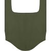 imageREORIA Womens Trendy Sexy Square Neck Long Sleeve Backless Y2K Going Out Boned Bustier Corset Crop TopsDark Green