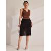 imageREORIA Womens V Neck Sleeveless Sexy Sheer Mesh Bodysuits Tank Tops 2024 SpringSummer Designer CollectionBrownout