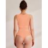 imageREORIA Womens V Neck Sleeveless Sexy Sheer Mesh Bodysuits Tank Tops 2024 SpringSummer Designer CollectionPeach Nectar