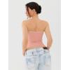 imageREORIA Womens Y2K Cute Tube Top Double Lined Strapless Backless Sleeveless Crop Top for Summer 2025 Going OutPink Dolphin