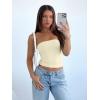imageREORIA Womens Y2K Strapless Backless Tube Top Double Lined Sleeveless Crop Tank Top for Summer 2025 Going OutCream White